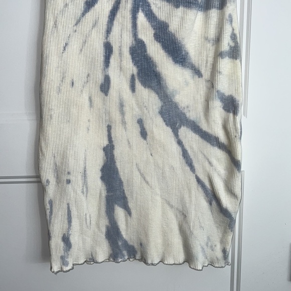 Zara Light Blue Tie Dye Racerback Casual Sleeveless Tank Short dress size Medium - Picture 9 of 12